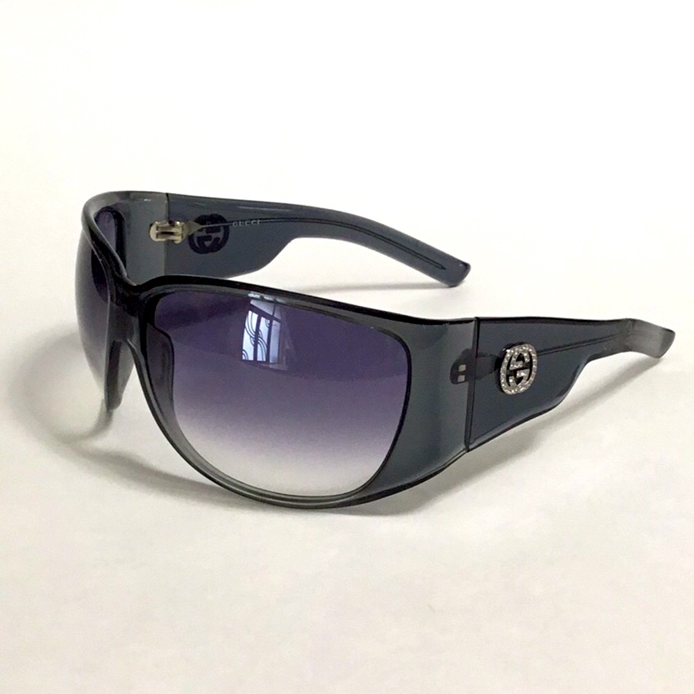 Gucci Gray Sunglasses with Logo Detail